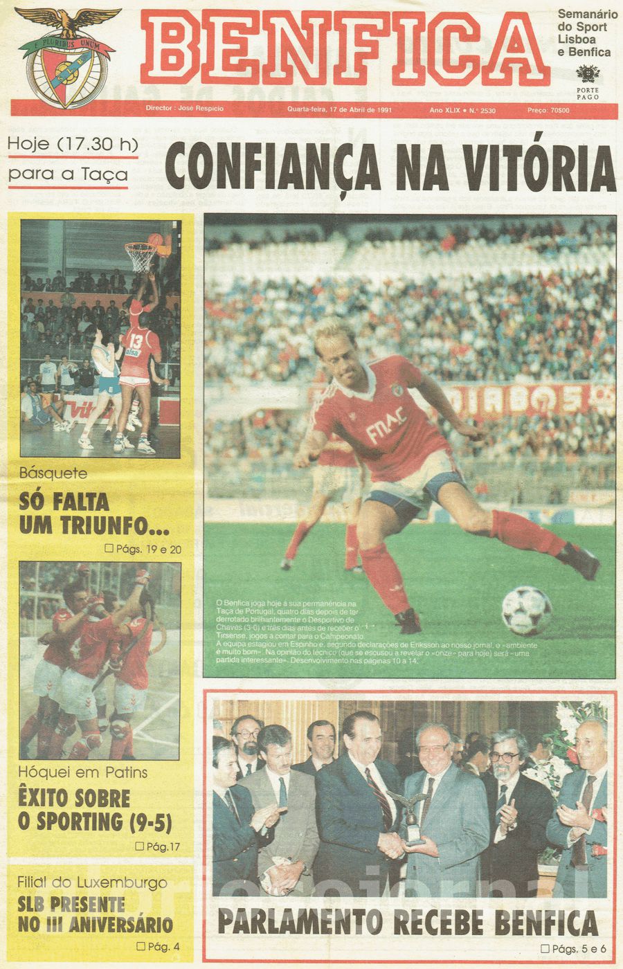 jornal o benfica 2530 1991-04-17